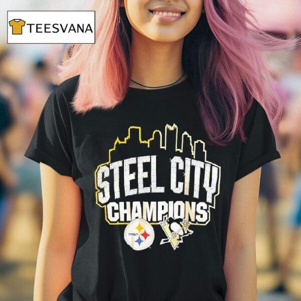 Pittsburgh Slers X Pittsburgh Peaguins Sl City Champions T Shirt