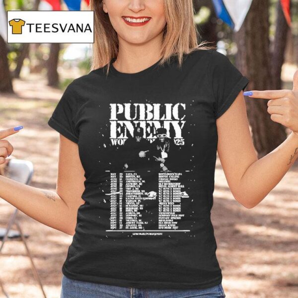 Public Enemy World Tour Dates T Shirt