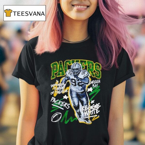 Reggie White Green Bay Packers Football X Defensive Player Of The Year T Shirt