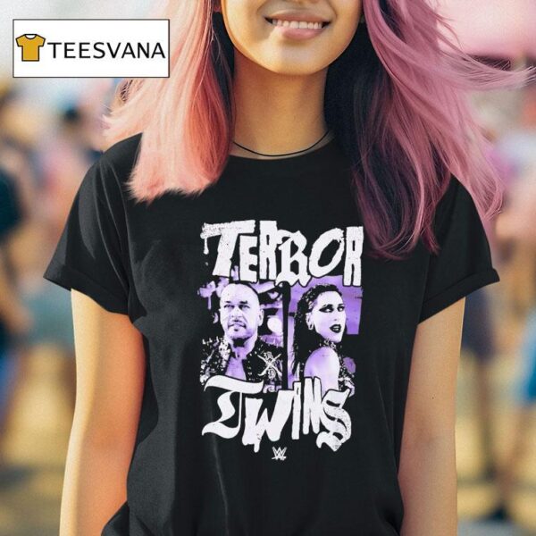 Rhea Ripley Terror Twins Portrai T Shirt