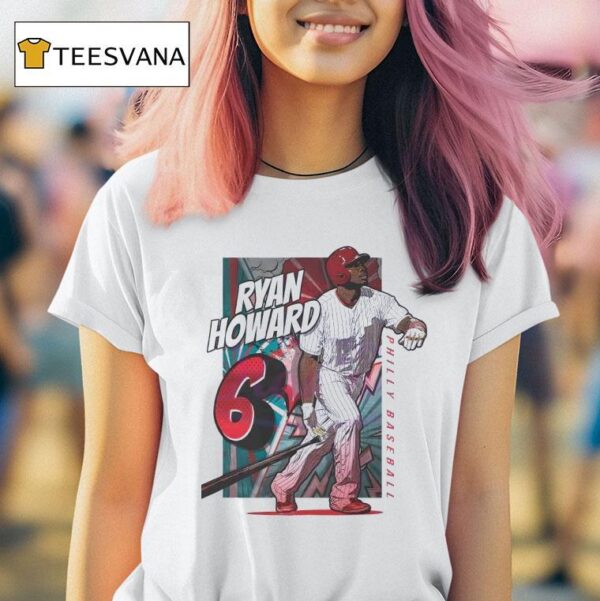 Ryan Howard Philadelphia Comic Book Baseball Vintage T Shirt