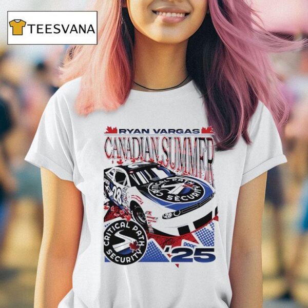 Ryan Vargas No Dodge Challenger For Djk Racing Critical Path Security T Shirt