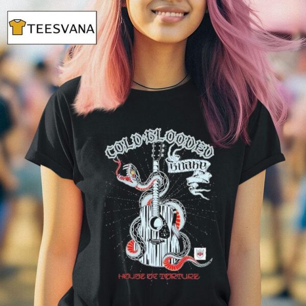 Sanada Tokyo Hiro Cold Blooded House De Torture Guitar Snake T Shirt