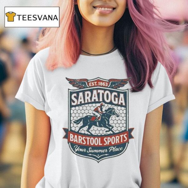 Saratoga X Barstool Sports Crest Your Summer Place Est T Shirt