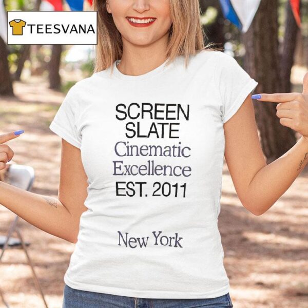Screen Slate Cinematic Excellence Est T Shirt