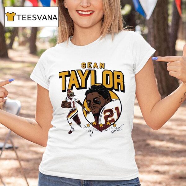 Sean Taylor Washington Commanders Signature Cartoon T Shirt