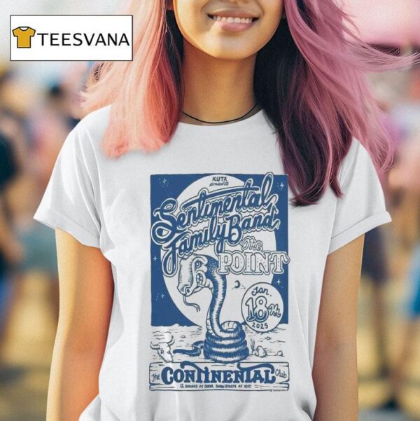 Sentimental Family Band Jan The Continental Club T Shirt