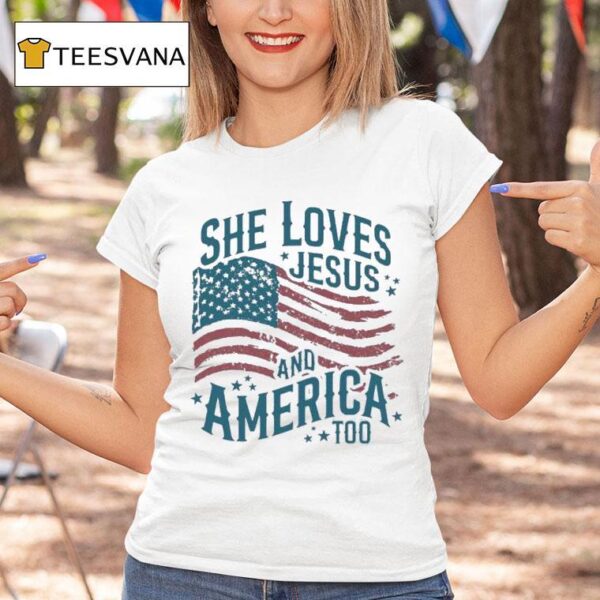 She Loves Jesus And America Too New T Shirt
