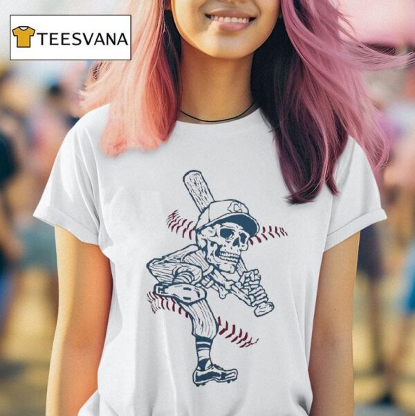 Skeleton Cleveland Baseball T Shirt