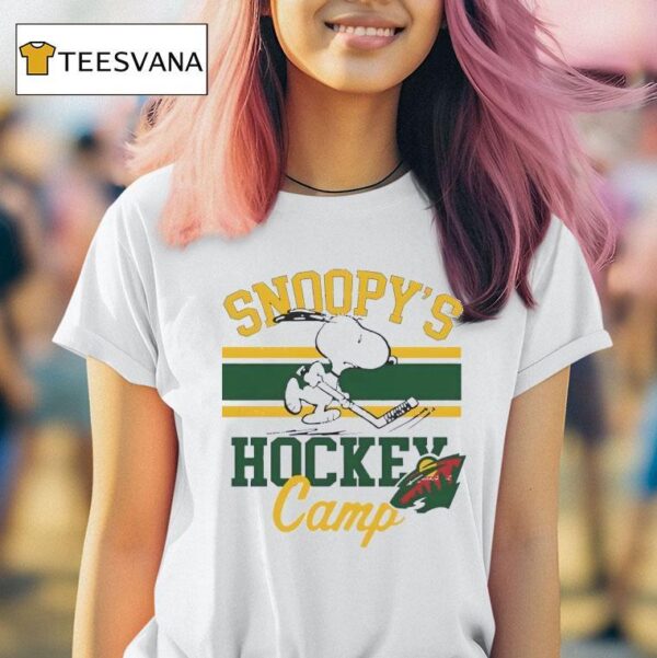 Snoopy S Wild Hockey Camp Minnesota Wild T Shirt