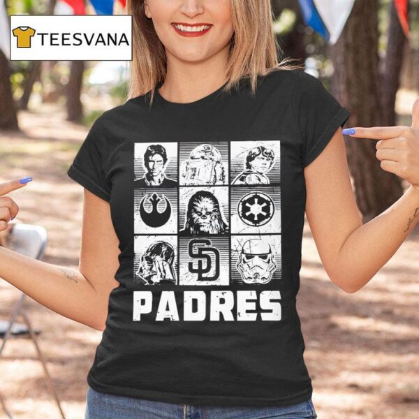 Star Wars Padres Heroes And Villains T Shirt