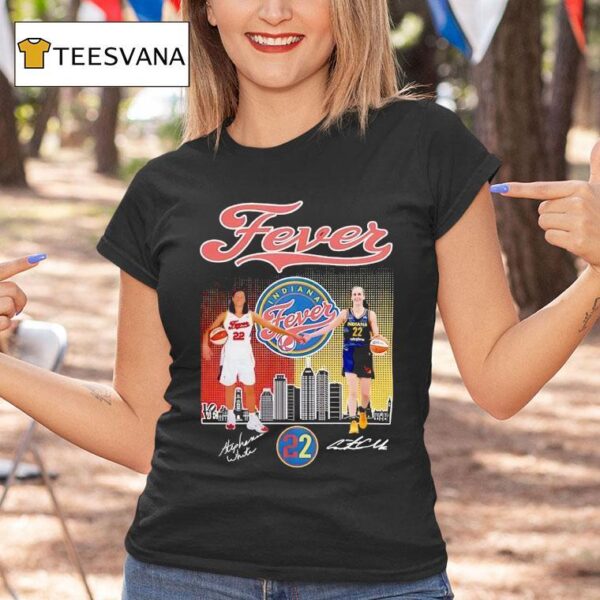 Stephanie White X Caitlin Clark Indiana Fever Basketball Signatures T Shirt