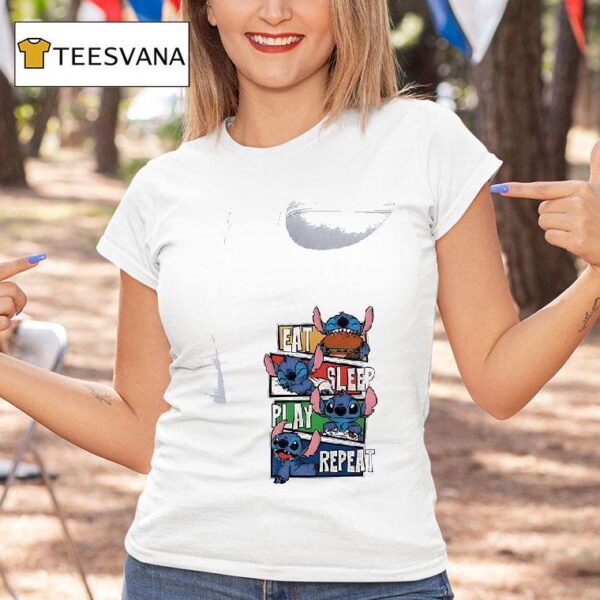Stitch Eat Sleep Play Repea T Shirt