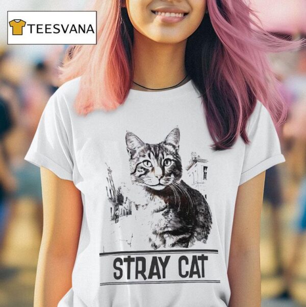 Stray Cat Draw Picture T Shirt