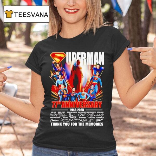 Superman Th Anniversary Signatures Thank You For The Memories T Shirt