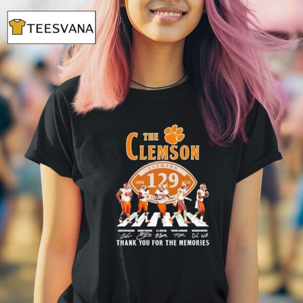 The Clemson Tigers Years Signature Thank You For The Memories T Shirt