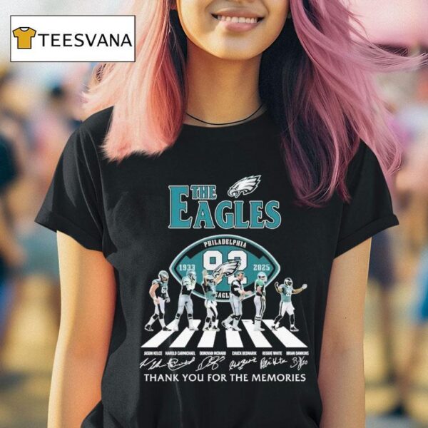 The Philadelphia Eagles Nd Anniversary Thank You For The Memories Road Abbey Signatures T Shirt