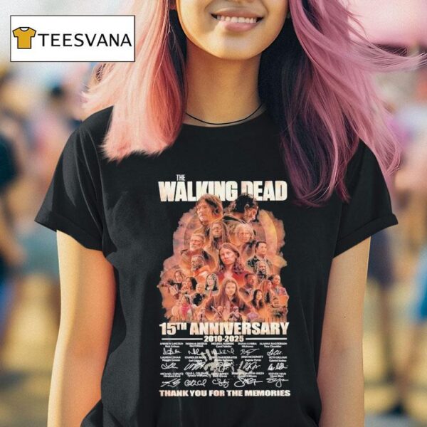The Walking Dead Th Anniversary Thank You For The Memories Signatures T Shirt