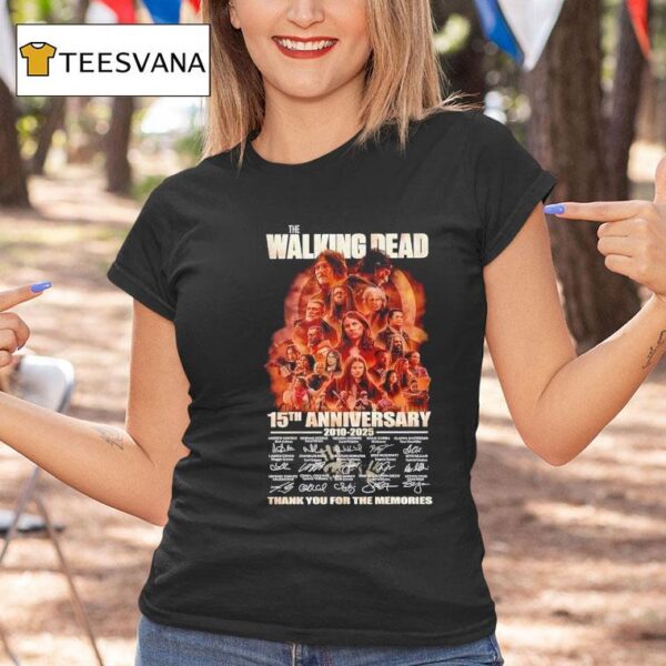 The Walking Dead Th Anniversary Thank You For The Memories Signatures Vintage T Shirt