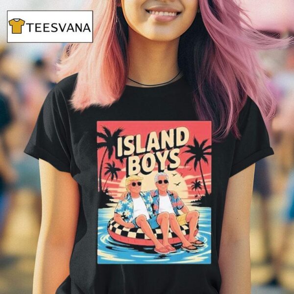 Trump And Jeffrey Epstein Island Boys Beach T Shirt