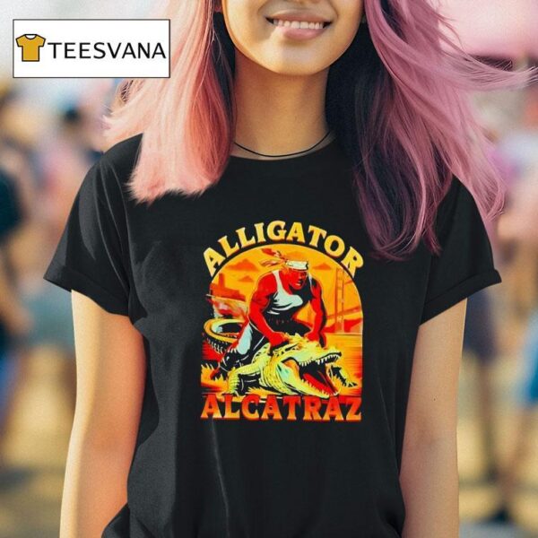 Trump Riding Alcatraz Alligator T Shirt