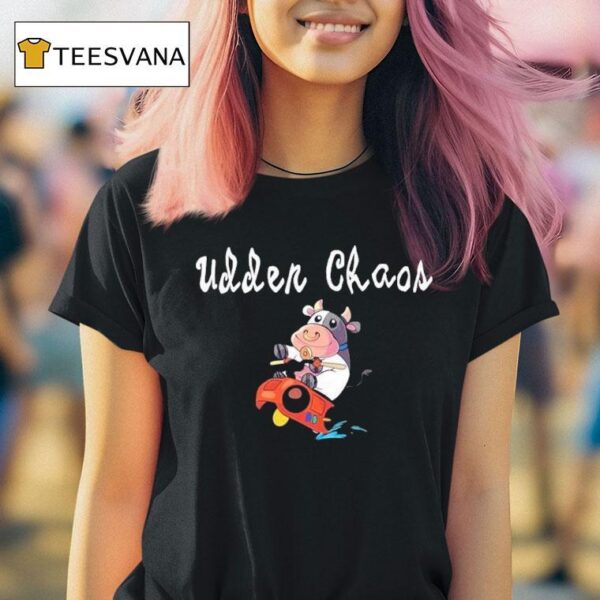 Udder Chaos Moo Moo Meadows Cow T Shirt
