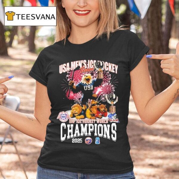 Usa Men S Ice Hockey Beats Sweden Switzerland Iihf Ice Hockey World Champions Mascot Trophy T Shirt