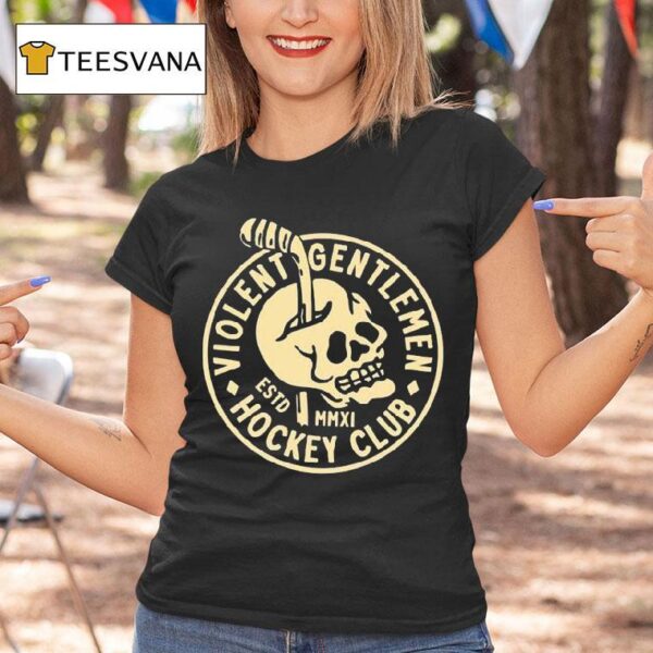 Violent Gentlemen Hockey Club Headache Skull T Shirt