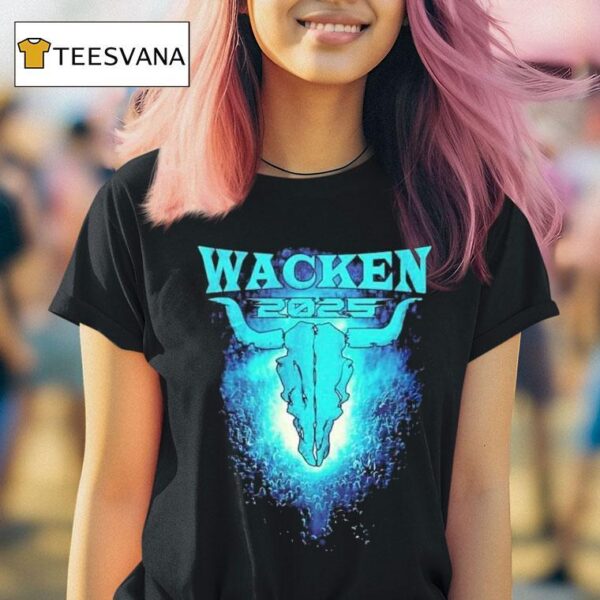 Wacken Open Air X Moshpit Glowing Bullhead Festival On July August T Shirt