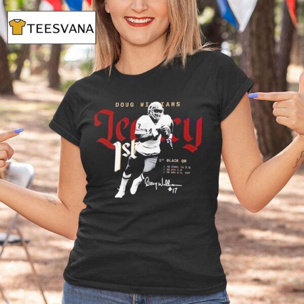 Washington Commanders Doug Williams Mitchell And Ness Black Legacy Graphic Two Sides T Shirt