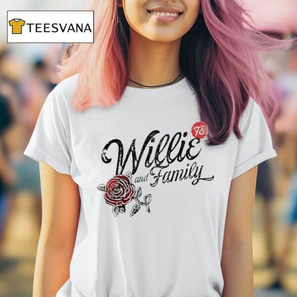 Willie Nelson Willie And Family Roses T Shirt