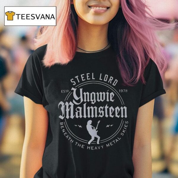 Yngwie Malmsn Sl Lord Beneath The Heavy Metal Skies Dominion Sl Est T Shirt