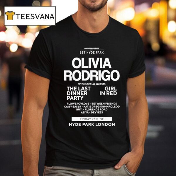 Bst Hyde Park Olivia Rodrigo T Shirt