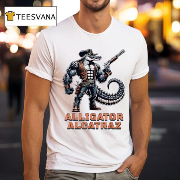 Alligator Alcatraz Cowboy Crocodile T Shirt