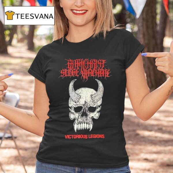 Antichrist Siege Machine Victorious Legions Warhead Skull T Shirt
