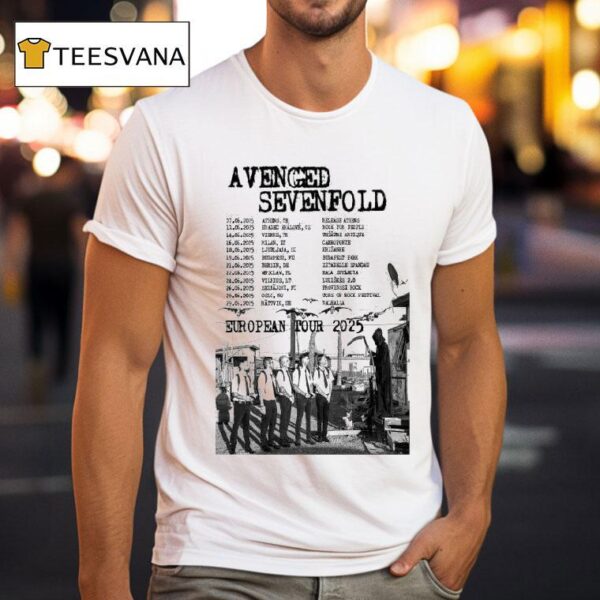 Avenged Sevenfold European Tour T Shirt