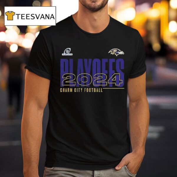 Baltimore Ravens Charm City Football Nfl Playoffs T Shirt