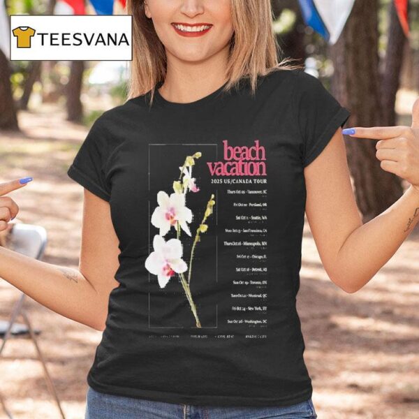 Beach Vacation Us Canada Tour Dates T Shirt