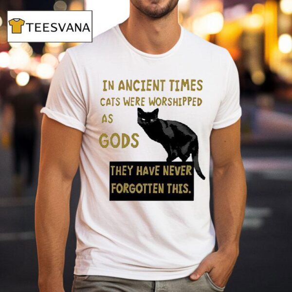 Black Cat In Ancient Times Cats Were Worshipped As Gods T Shirt
