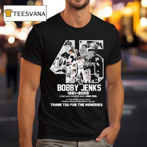 Bobby Jenks Chicago White Sox Thank You For The Memories Signature T Shirt