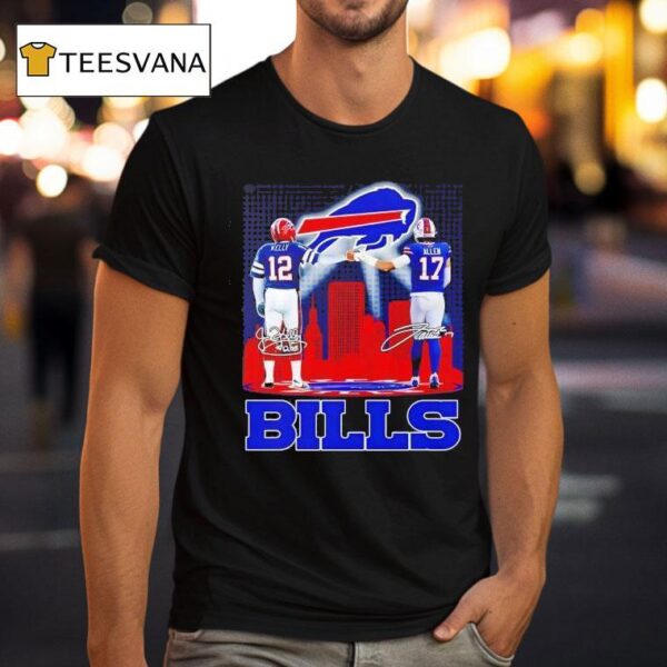 Buffalo Bills Jim Kelly X Josh Allen Signature T Shirt