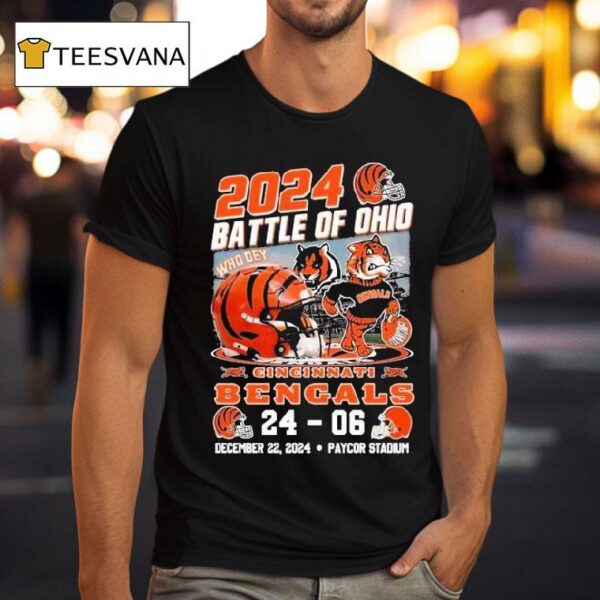 Cincinnati Bengals Who Dey Battle Of Ohio Paycor Stadium S T Shirt