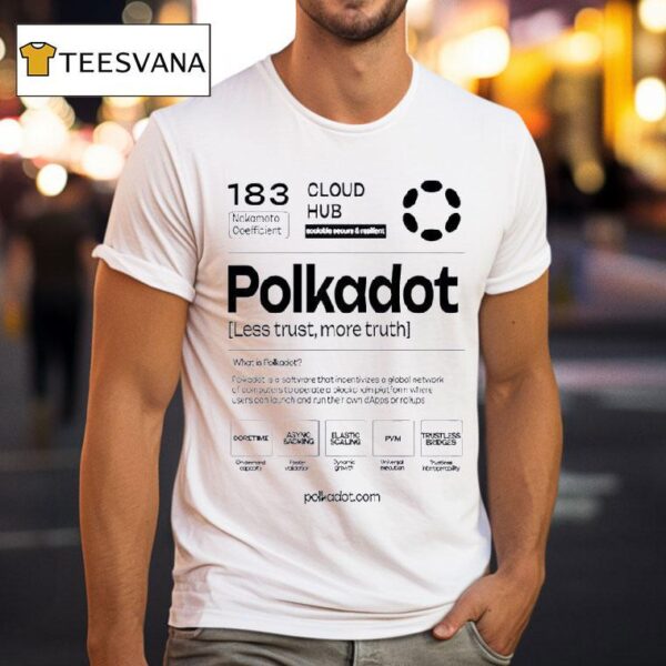 Cloud Hub Polkadot Less Trust More Truth T Shirt