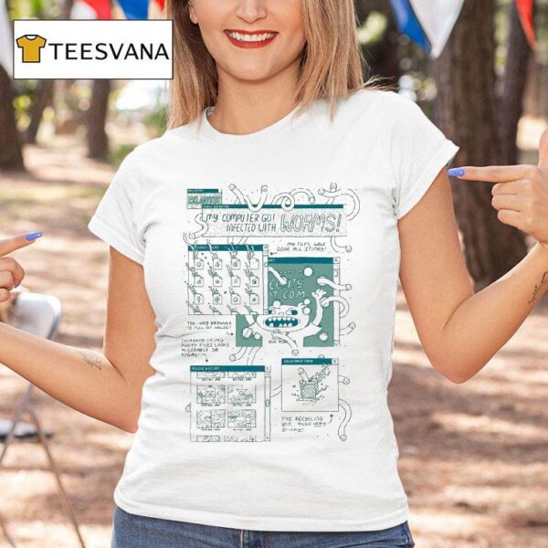 Couk Ah Nuts My Computer Got Infected With Worms T Shirt