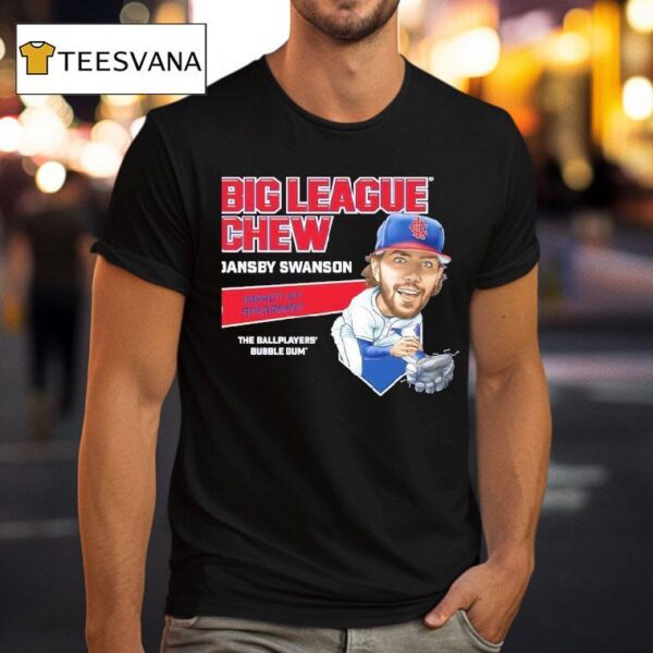 Dansby Swanson Chicago Cubs Big League Chew Impact Ivy Spearmint The Ballplayers Bubble Gum T Shirt