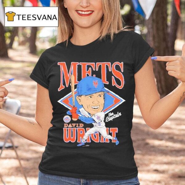 David Wright New York Mets Caricature T Shirt