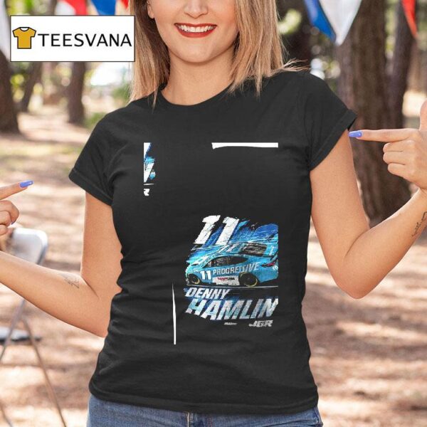Denny Hamlin Progressive Car Racing T Shirt