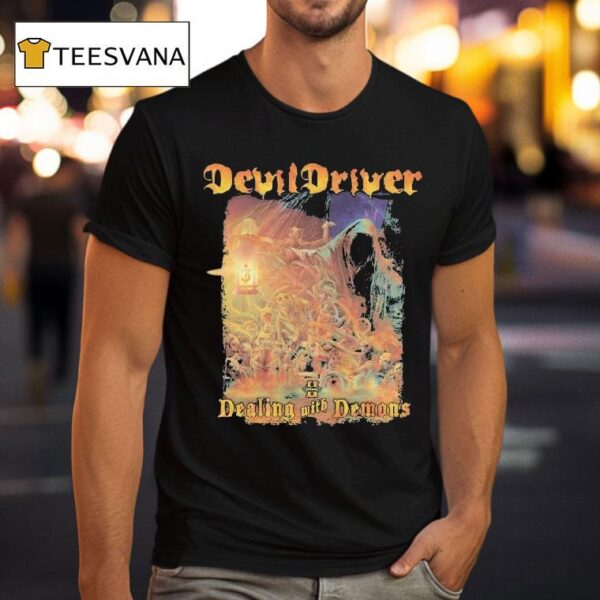 Devildriver Dealing With Demons Ii Cross T Shirt