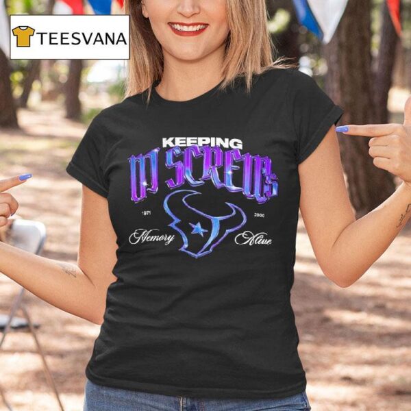Dj Screw X Houston Texans Keeping Memory Alive T Shirt