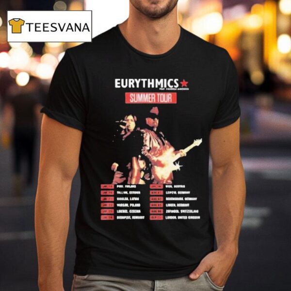 Eurythmics Summer Tour Concert Dates T Shirt